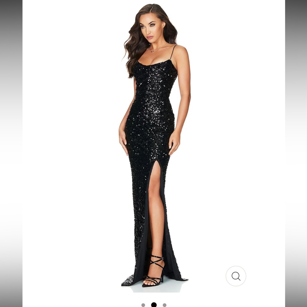 Nookie confetti gown black size large